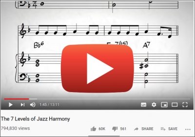7 levels jazz harmony youtube play button
